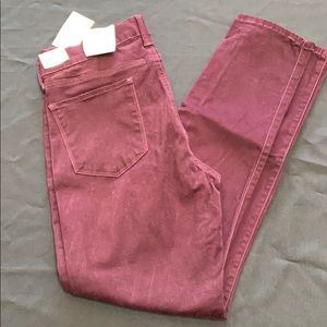 Velvet skinny jeans